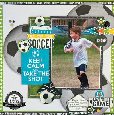 Soccer-Themed Scrapbook Layout