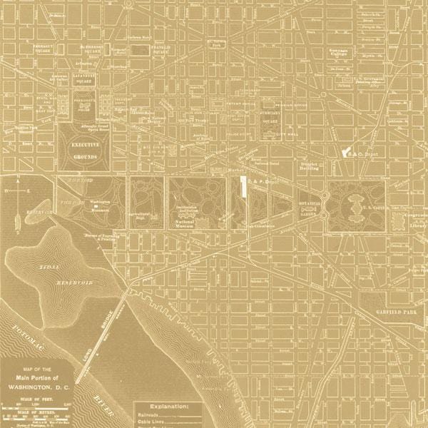 Scrapbook Paper - Washington DC Map