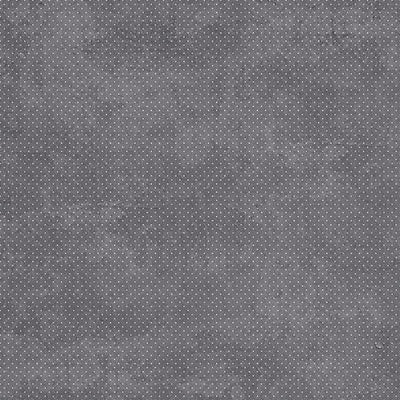 scrapbook paper featuring a gray background covered with white mini polka dots.
