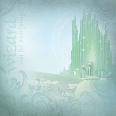 Scrapbook Paper - Wizard of Oz Emerald City