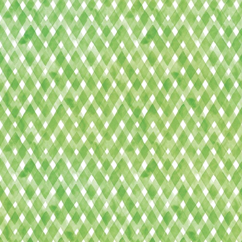 scrapbook paper image features a green plaid watercolor pattern.