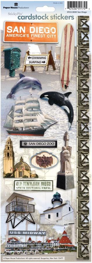 Scrapbook Stickers - San Diego