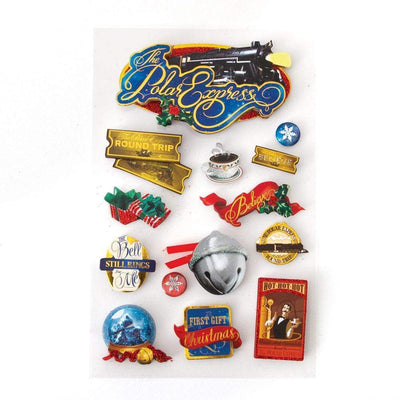 Polar Express 3D scrapbook stickers featuring icons from the storybook. 