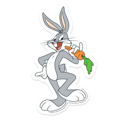 vinyl laptop sticker featuring a diecut Bugs Bunny illustration.