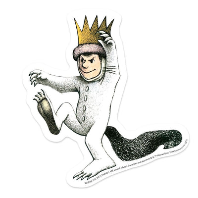 Where the Wild Things Are vinyl laptop sticker featuring a diecut Max illustration.