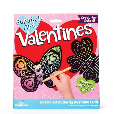 butterfly scratch art valentines 