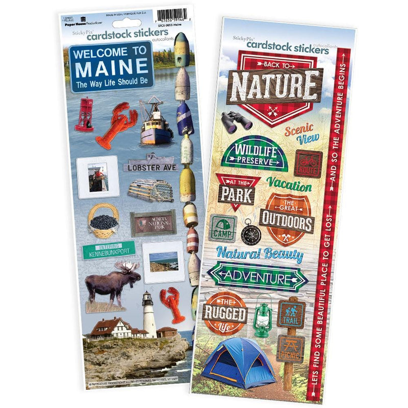 Scrapbook Stickers - Maine Value Pack
