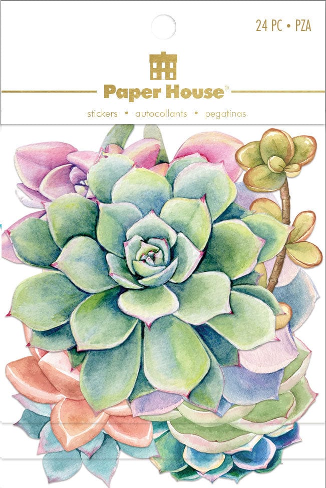 succulent decal Paper House Productions - Die Cut Sticker Pack