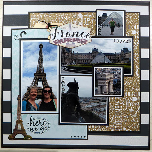 french inspired scrapbook paper