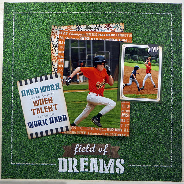 MVP Baseball Scrapbook Layout