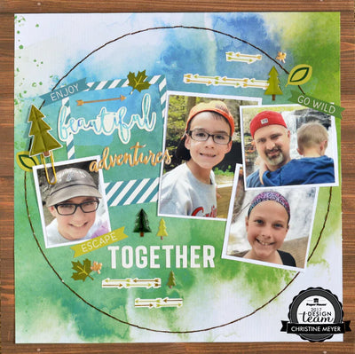 Scrapbook Layout using Great Outdoors Planner Products