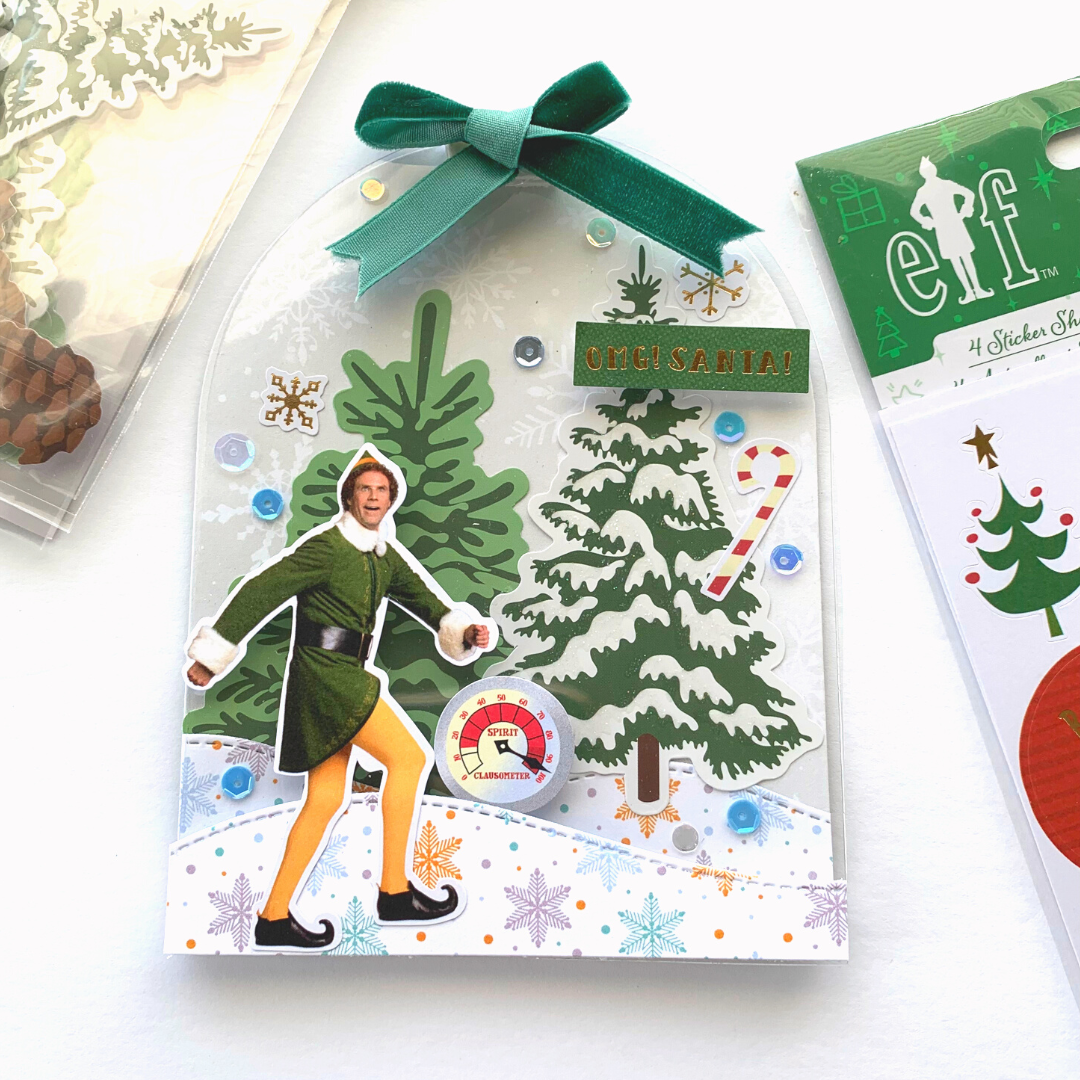 Buddy the Elf DIY Snow Globe Card