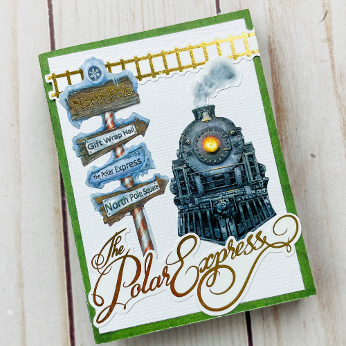 Making a Polar Express Mini Scrapbook Album
