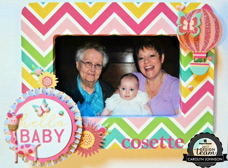 Hello Baby Picture Frame Using Pen Blades