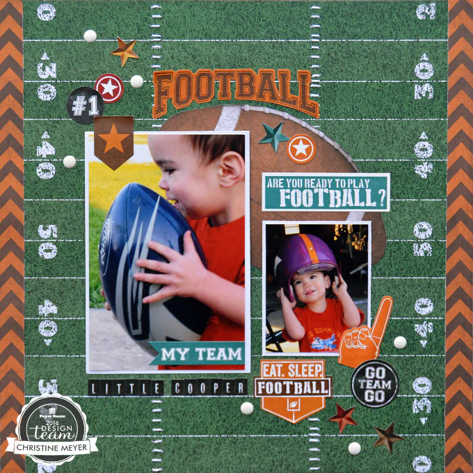 football scrapbook layout