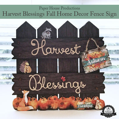 Harvest Blessings Fall Home Decor Fence