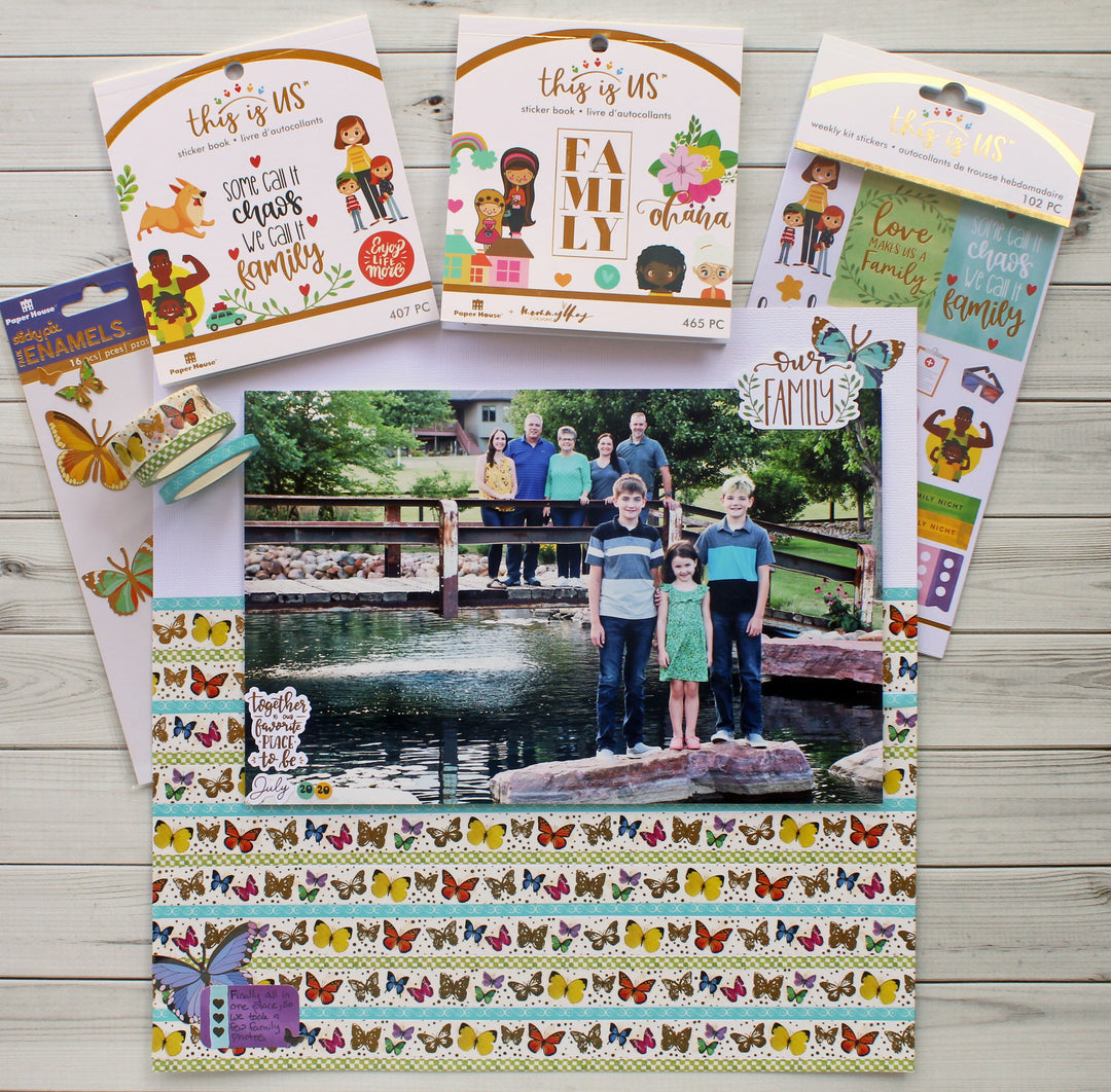 Washi Tape Scrapbook Layout