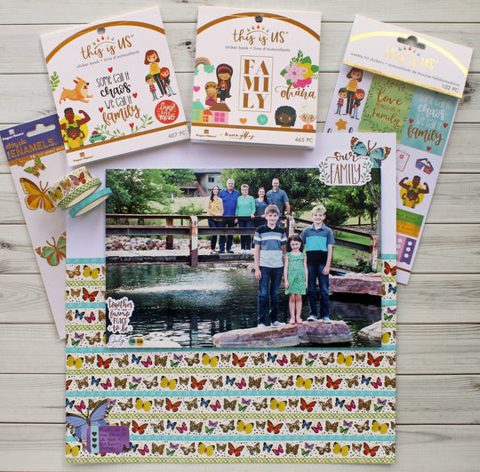Washi Tape Scrapbook Layout