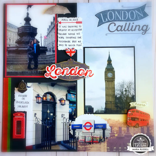 London England Scrapbook Layout
