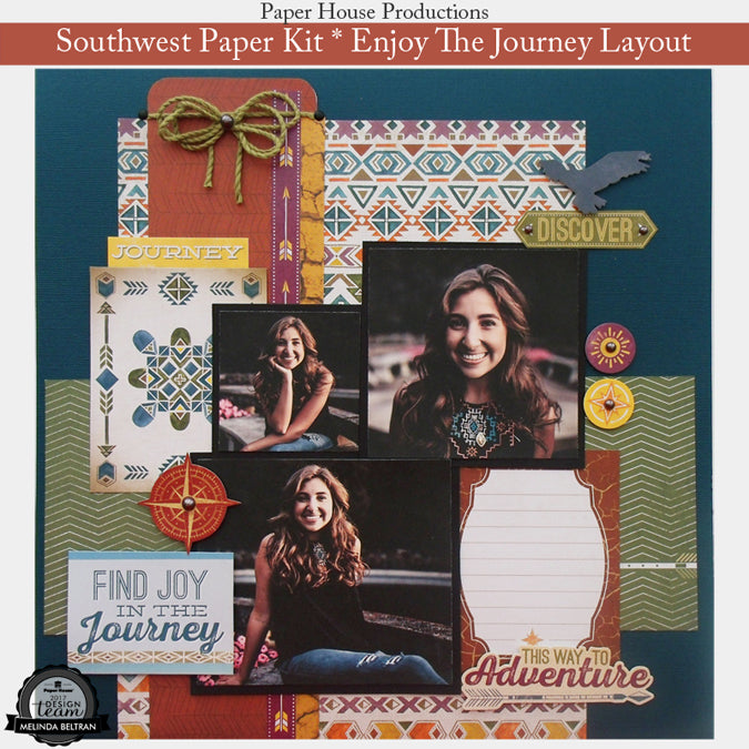 Southwest Adventure Scrapbook Layout, Card & Free Cut Files