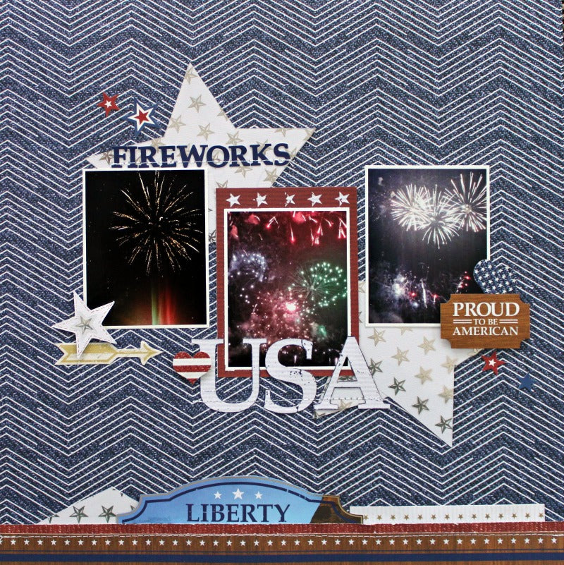 Patriotic Scrapbook Layouts