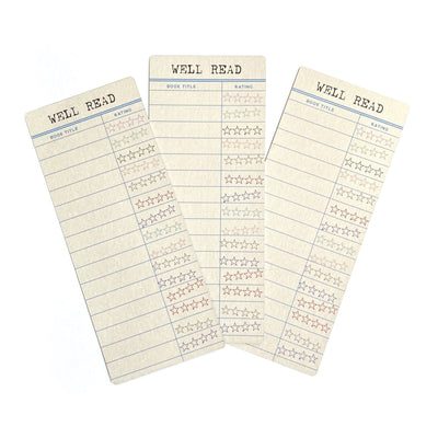 Library Card Reading Tracker Bookmark