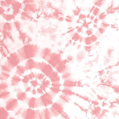 scrapbook paper featuring large circular pink tie-dye pattern on a white background.