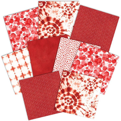 Red Colorways Pattern 12 x 12 Scrapbook Paper Set