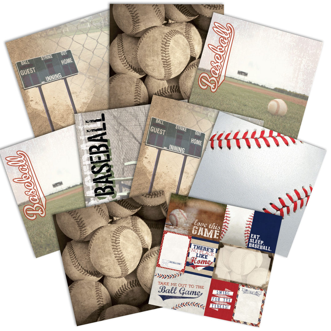 Baseball 12 x 12  Paper Assortment