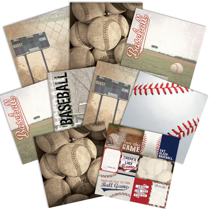 Baseball 12 x 12  Paper Assortment