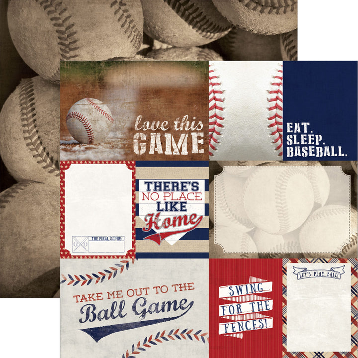 Baseball 12 x 12  Paper Assortment