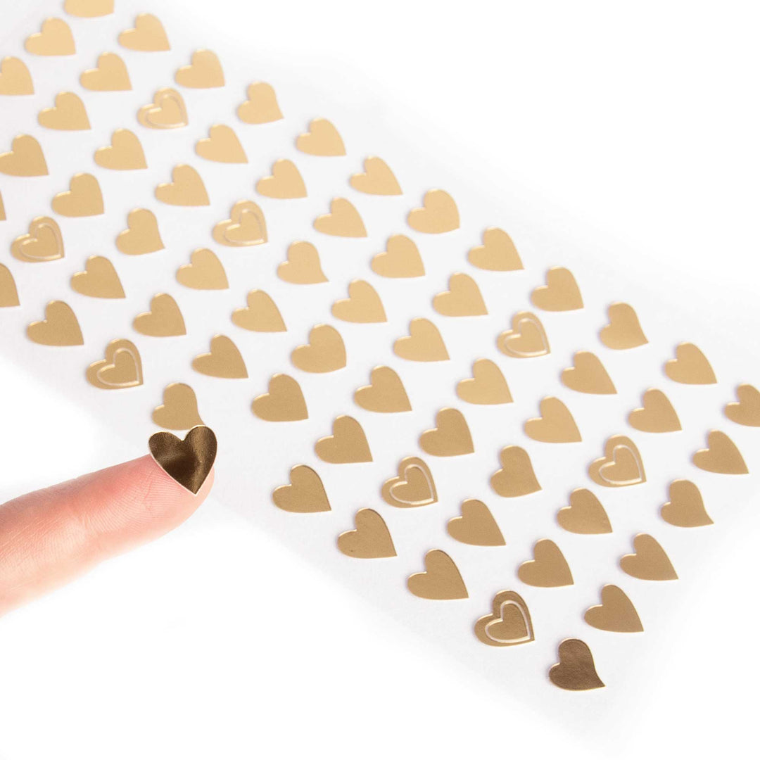 Decorative Stickers - Gold Hearts