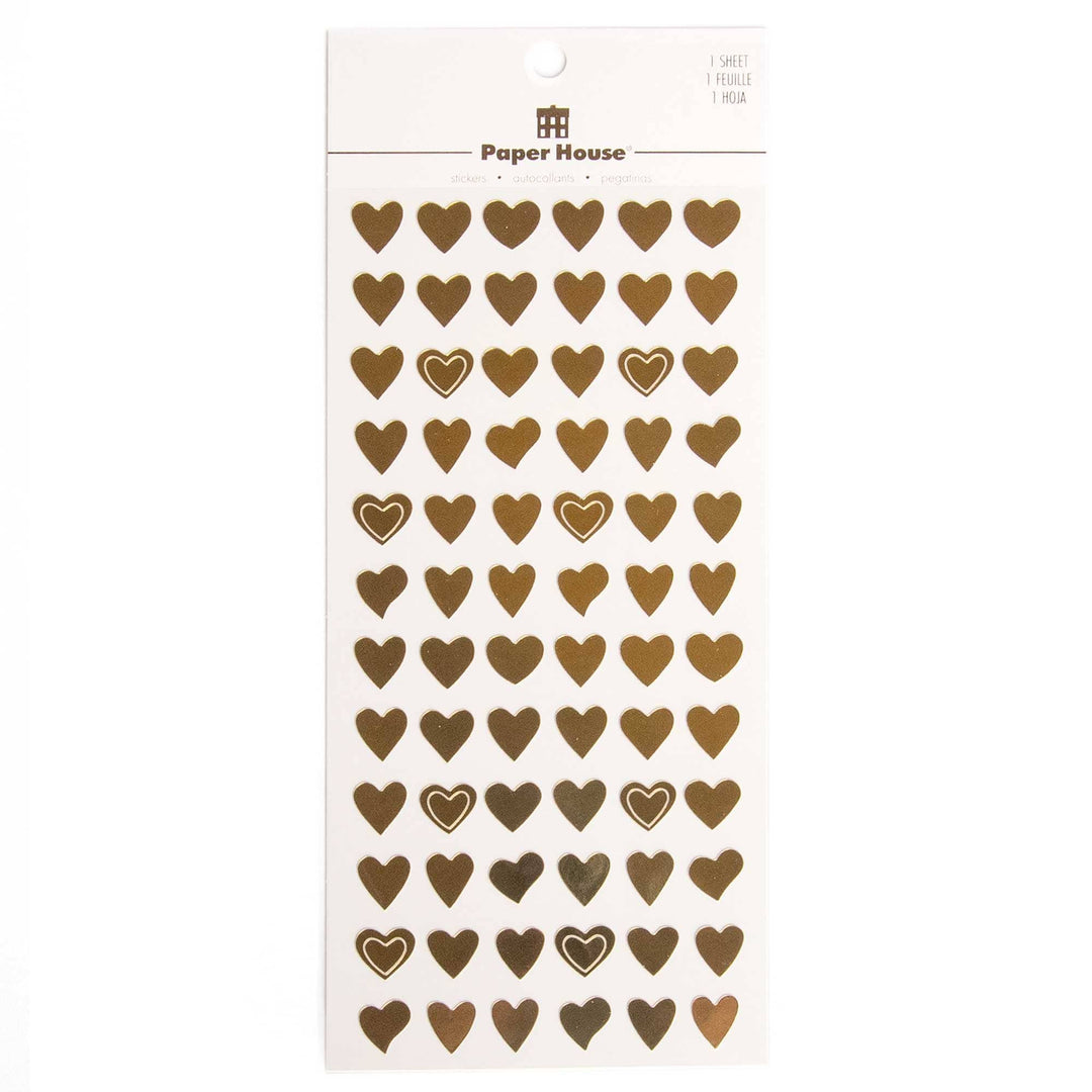 Decorative Stickers - Gold Hearts
