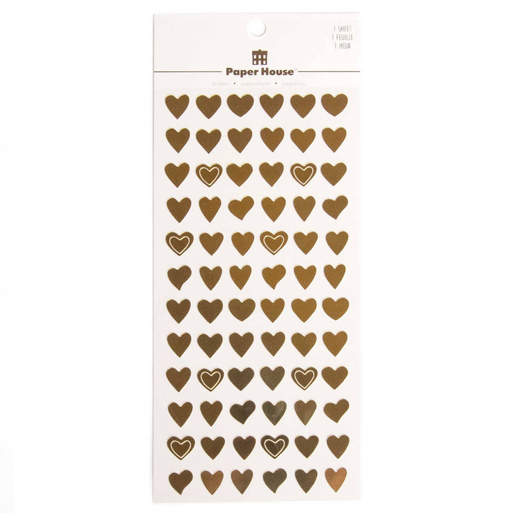 Decorative Stickers - Gold Hearts