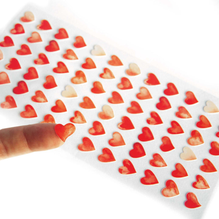 Decorative Stickers - Red Hearts