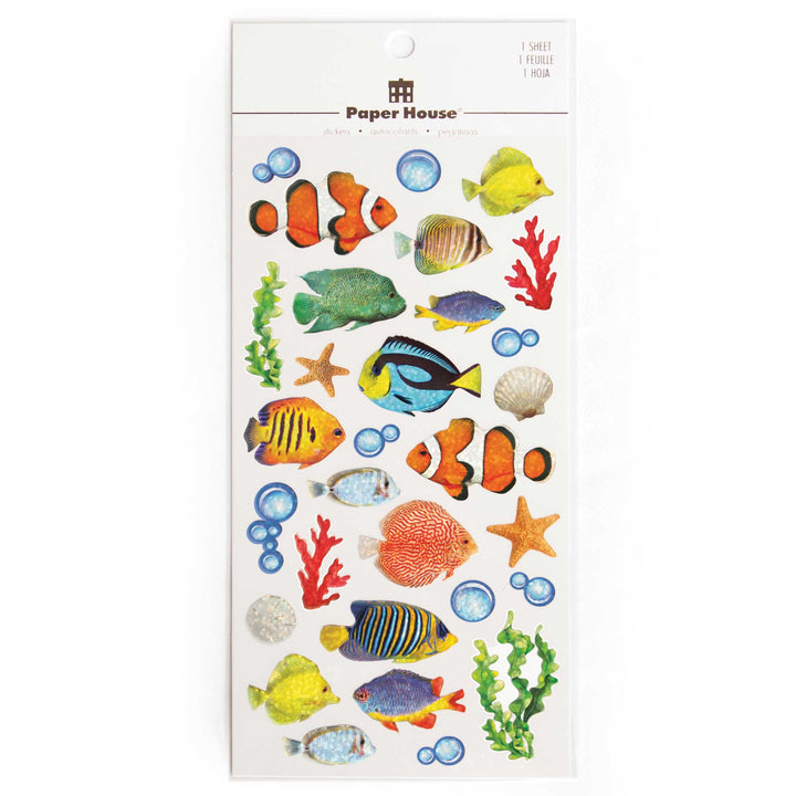 Decorative Stickers - Holographic Foil Tropical Fish