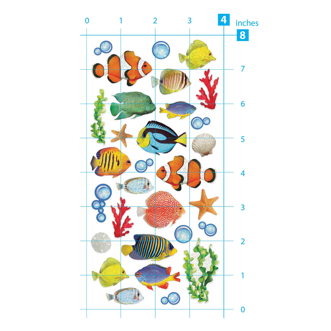 Decorative Stickers - Holographic Foil Tropical Fish