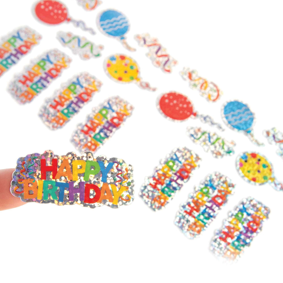 Decorative Stickers - Holographic Foil Birthday Balloons/Banner