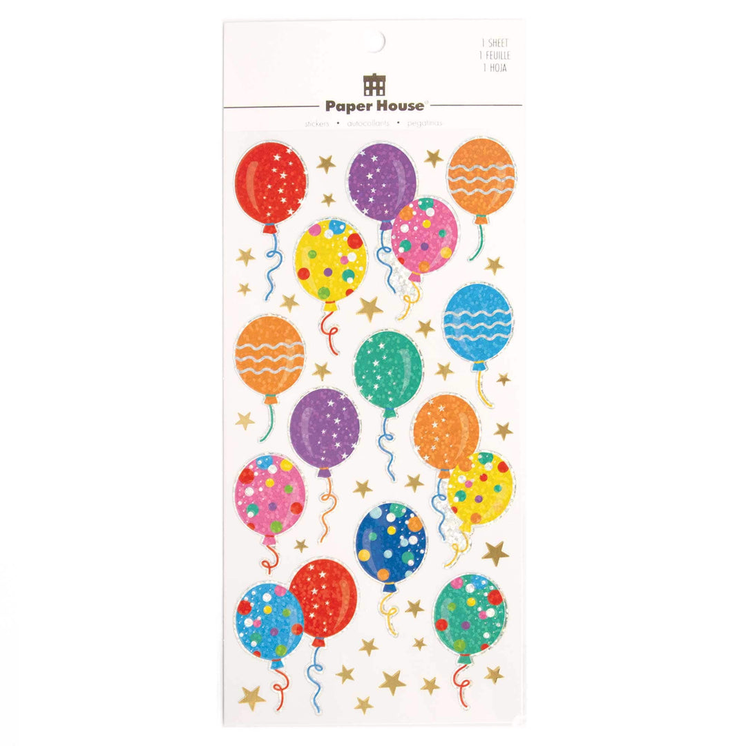 Decorative Stickers - Holographic Foil Birthday Balloons