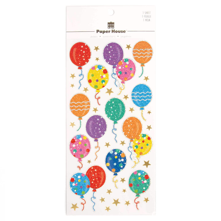 Decorative Stickers - Holographic Foil Birthday Balloons