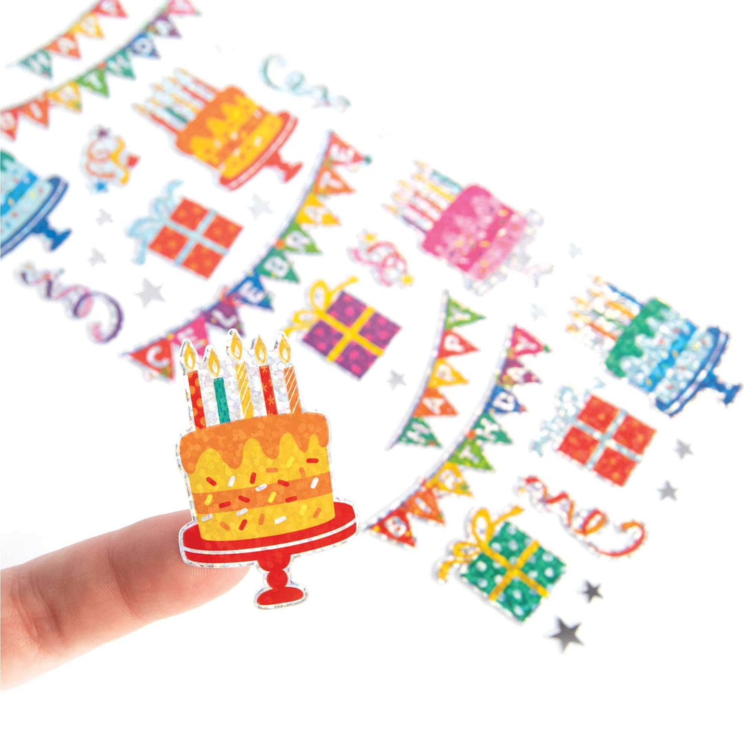 Decorative Stickers - Holographic Foil Birthday Cakes