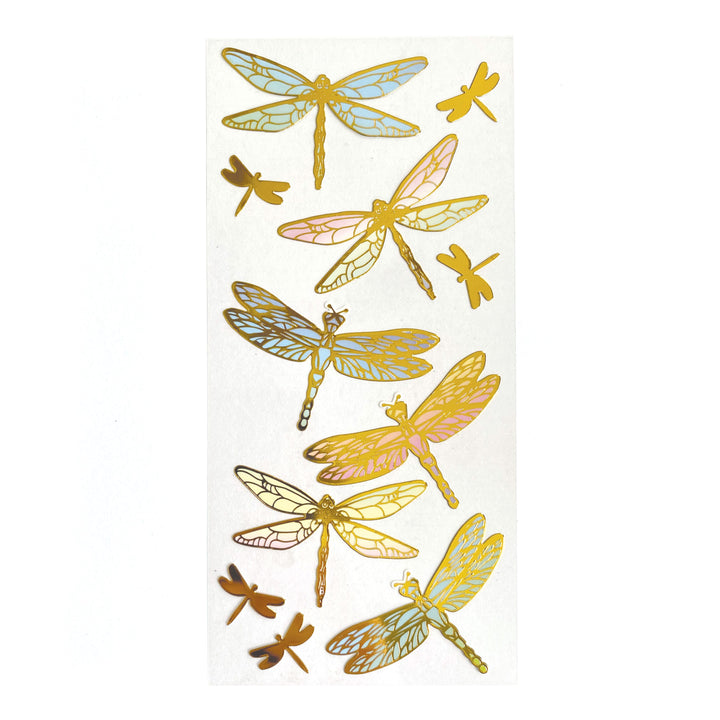 Decorative Stickers - Dragonflies Faux Enamel