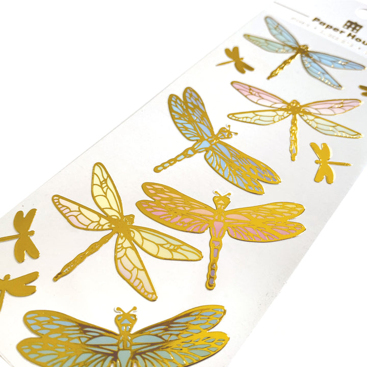 Decorative Stickers - Dragonflies Faux Enamel
