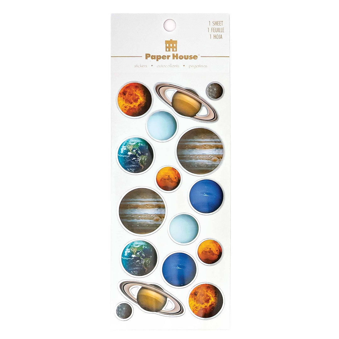 Foil Scrapbook Stickers - Planets