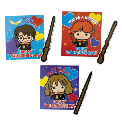 Valentine Cards Set - Harry Potter Wands
