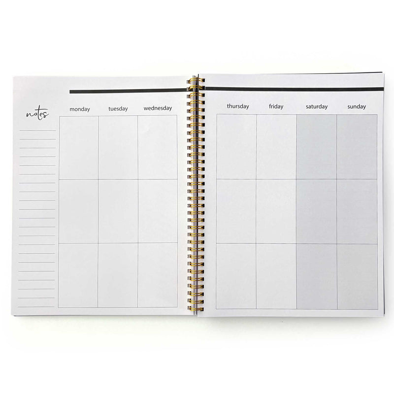 Books & Flowers 12 Month Undated Planner