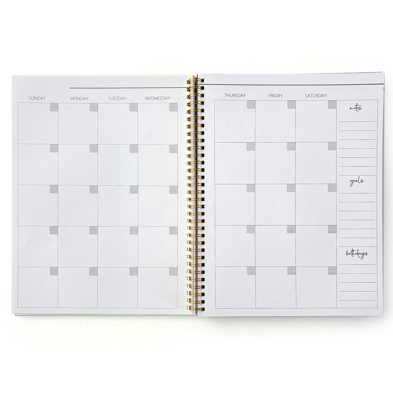 Books & Flowers 12 Month Undated Planner