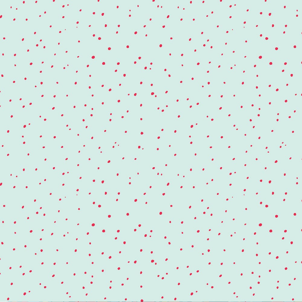 P-2333E - My Favorite Things 12 x 12 Paper - Light mint green background with randomly scattered red and pink dots of varying sizes