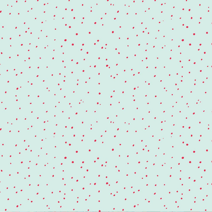 P-2333E - My Favorite Things 12 x 12 Paper - Light mint green background with randomly scattered red and pink dots of varying sizes