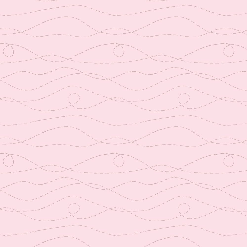 P-2334E - Book Lover 12 x 12 Paper - Pale pink paper with a repeating wave pattern and small circular dashed motifs in a subtle tone-on-tone design